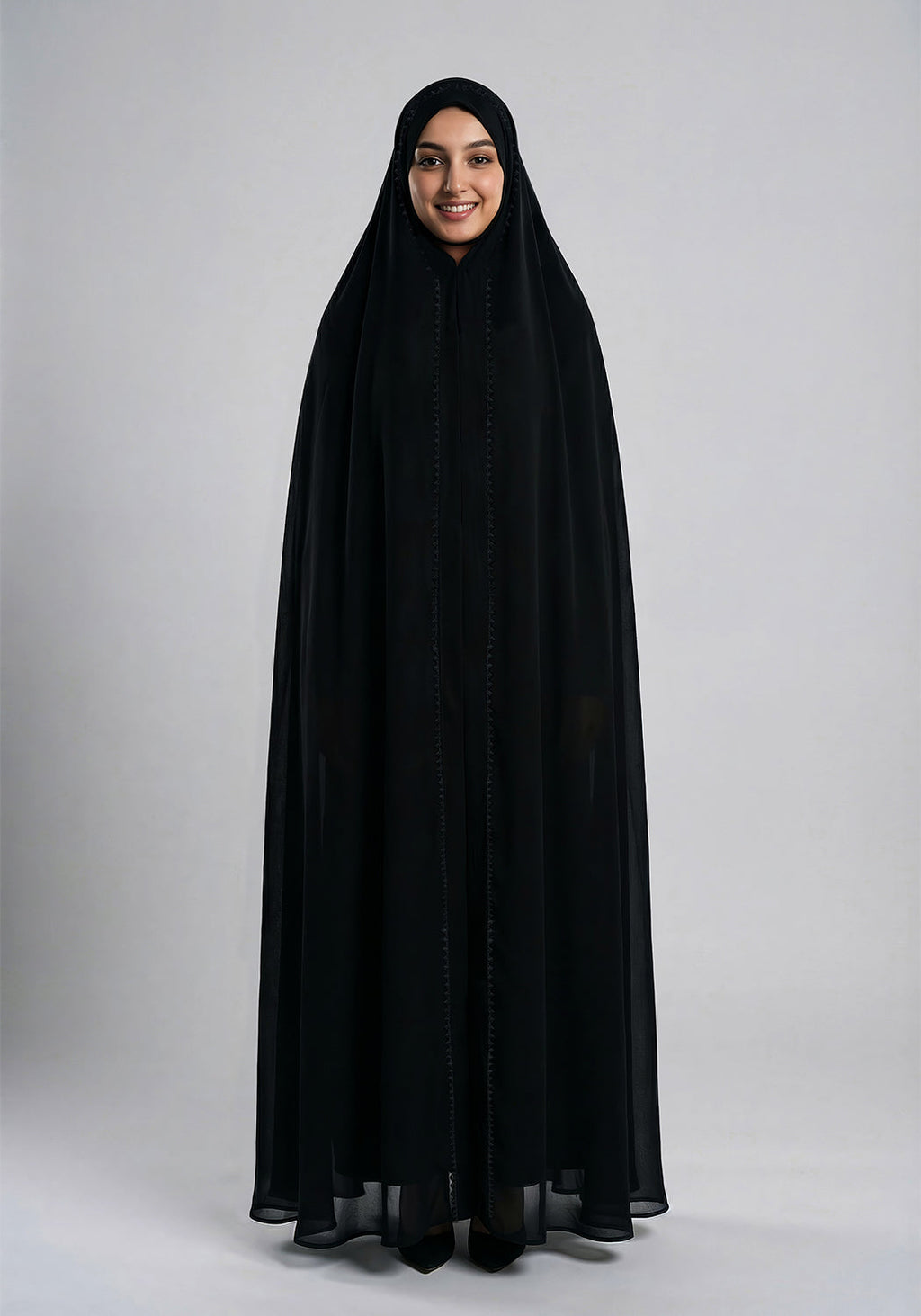 Black Irani Chadar with lace