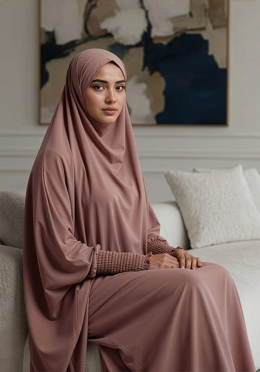 Saudi Jilbab - Tea Pink