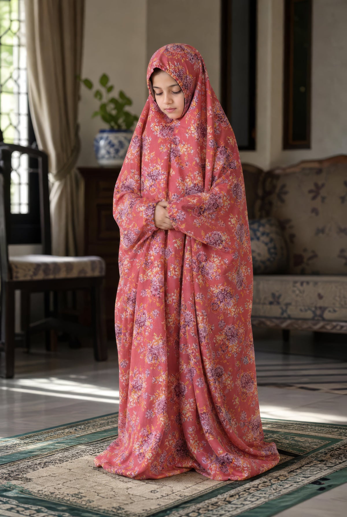 Kids Namaz Chadar - Tea Pink