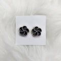 Antique Black Flower Magnet Pins