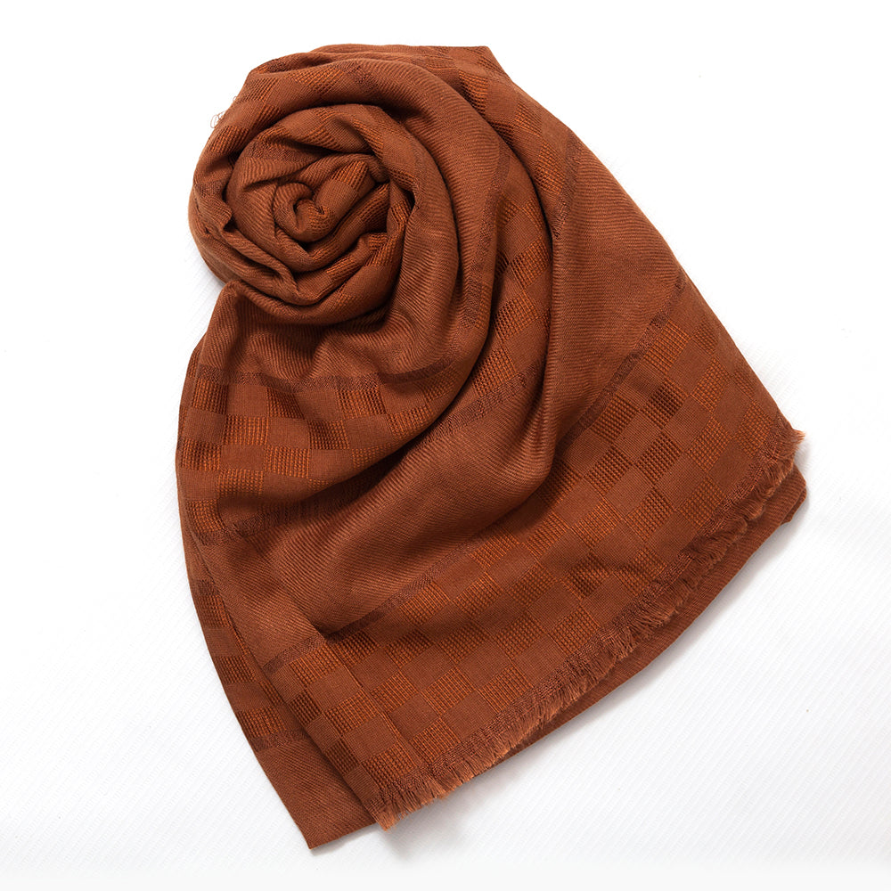 Afareen Cotton Hijab - Redish Brown