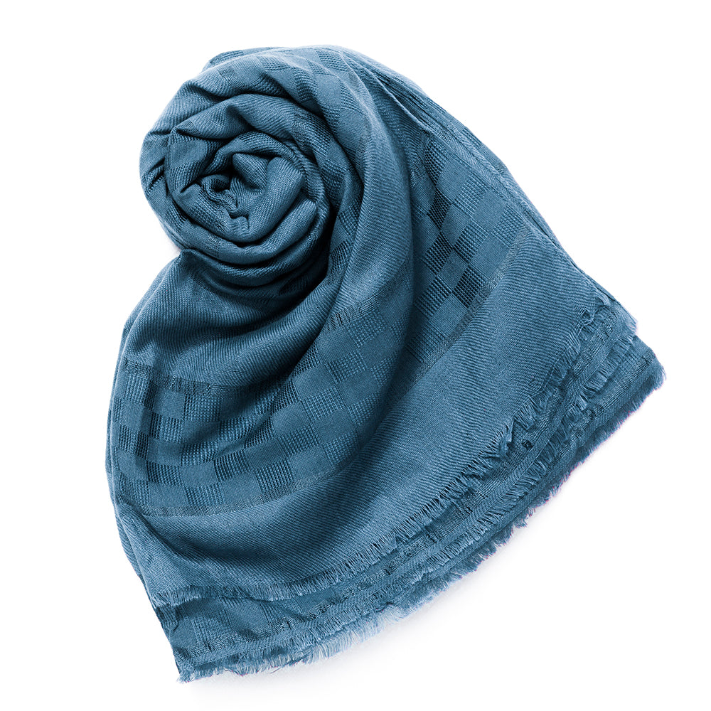 Afareen Cotton Hijab - Metalic Blue