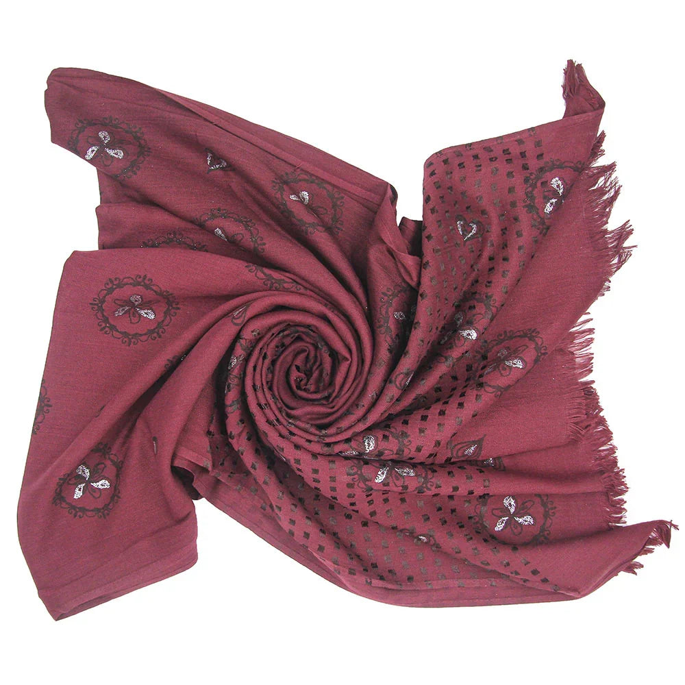 Elsa Turkish Linen HIjab - Maroon