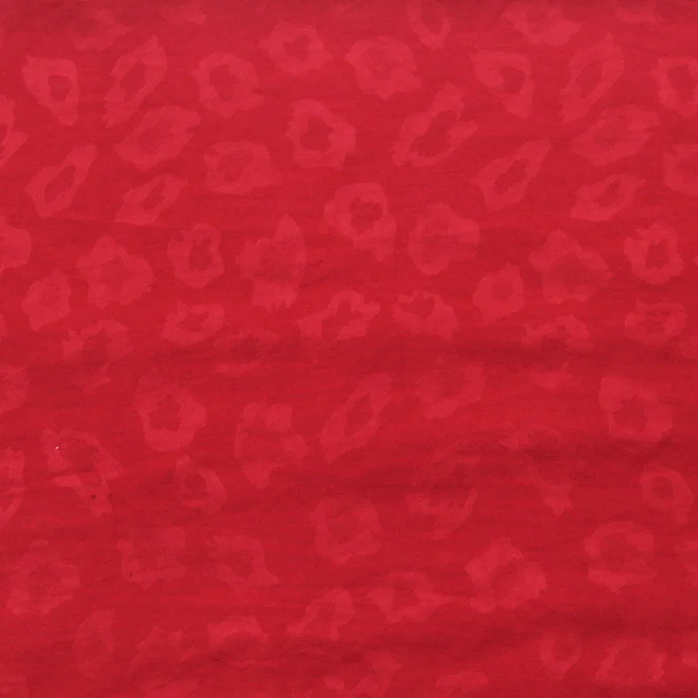 Umaiza Printed Hijab - Wine Red