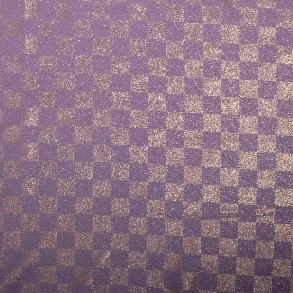 Chiffon Check Foil-Light Purple