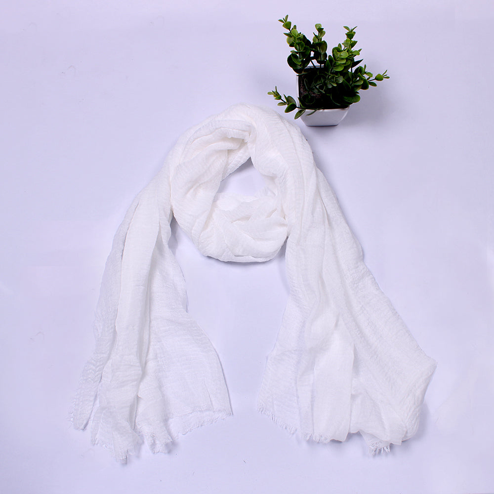 Rafiqah Crimps Hijab - White