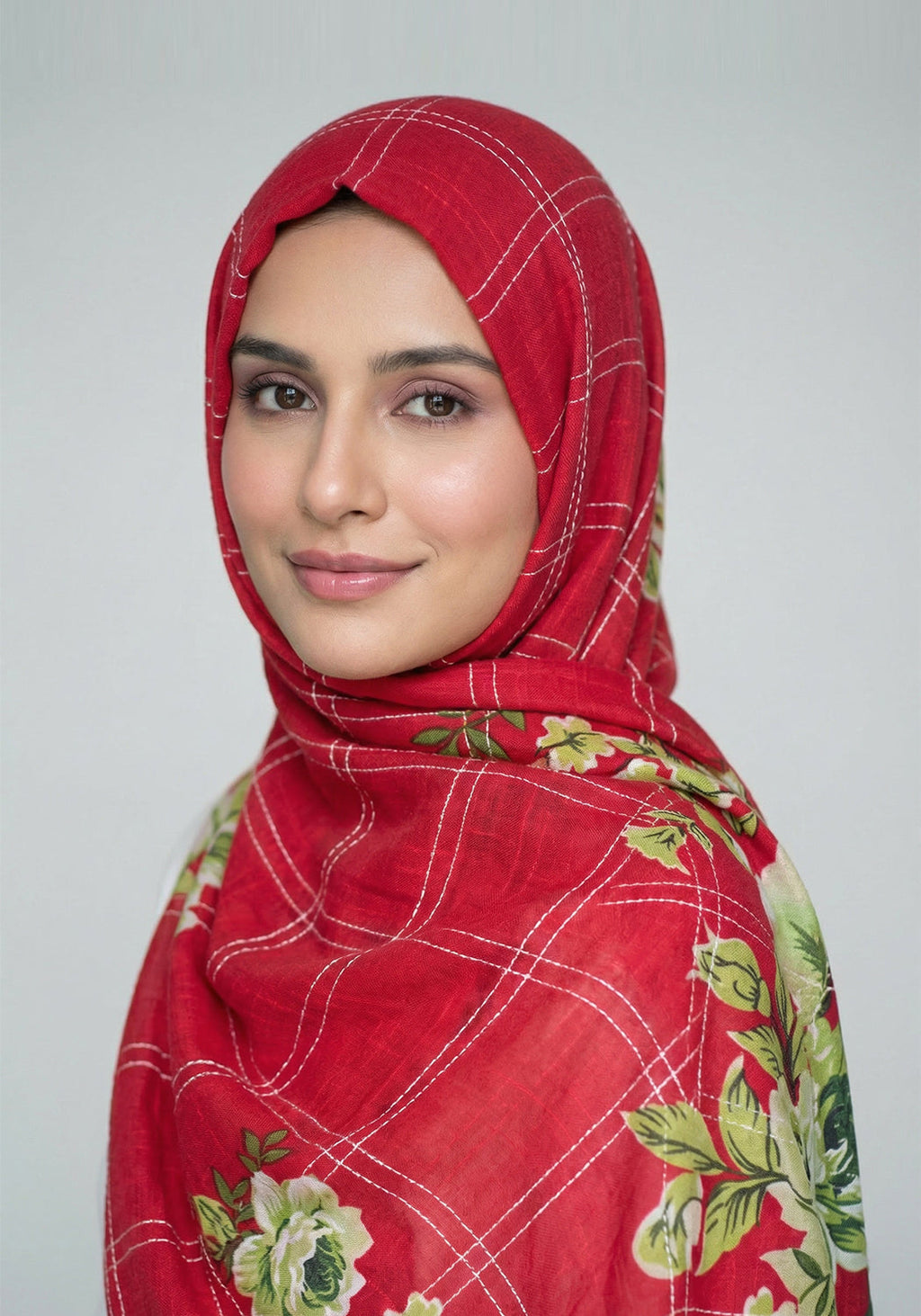 Esha Lawn Hijab - Dark Pink