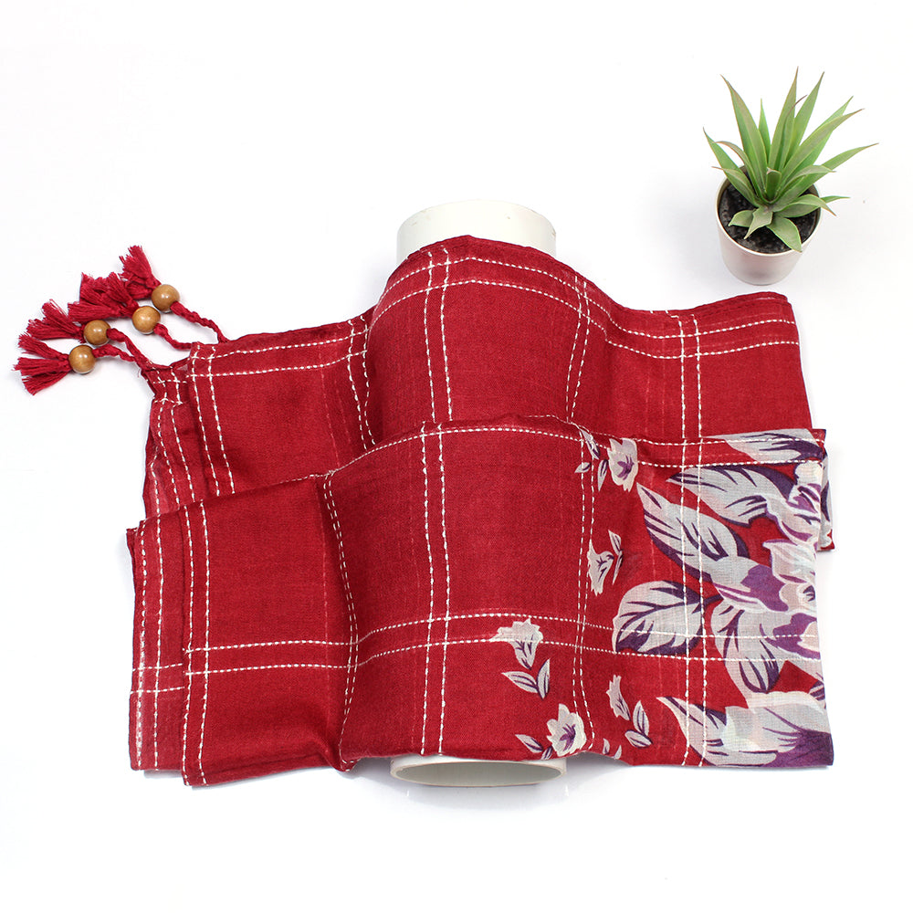 Esha Lawn Hijab - Maroon