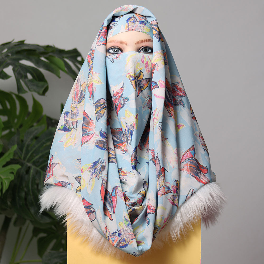 GEORGETTE Sky Blue MISRI HIJAB