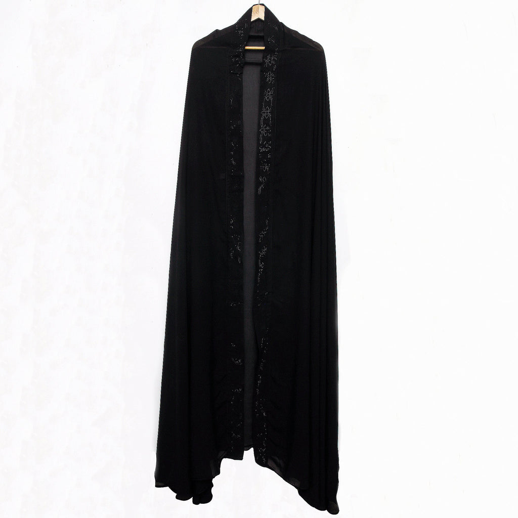 Black Stone Bow Flower - Irani Chadar