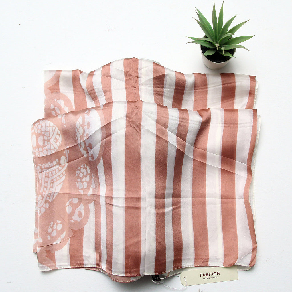 Silk Branded-Brown-Off White
