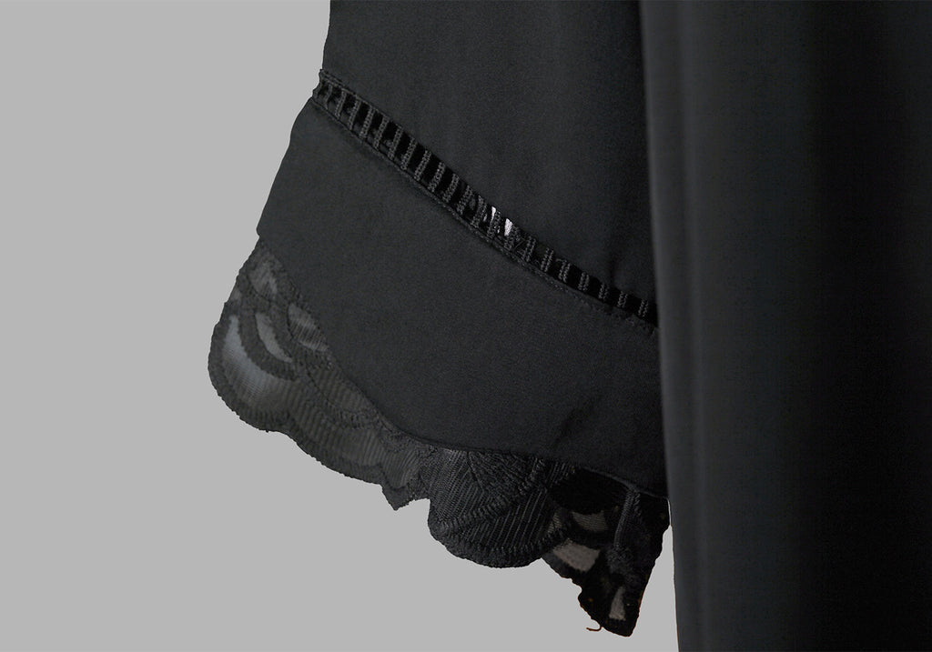Black Net Sleeve Style Abaya