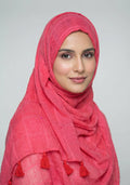 Jaheera Lawn Hijab- Red