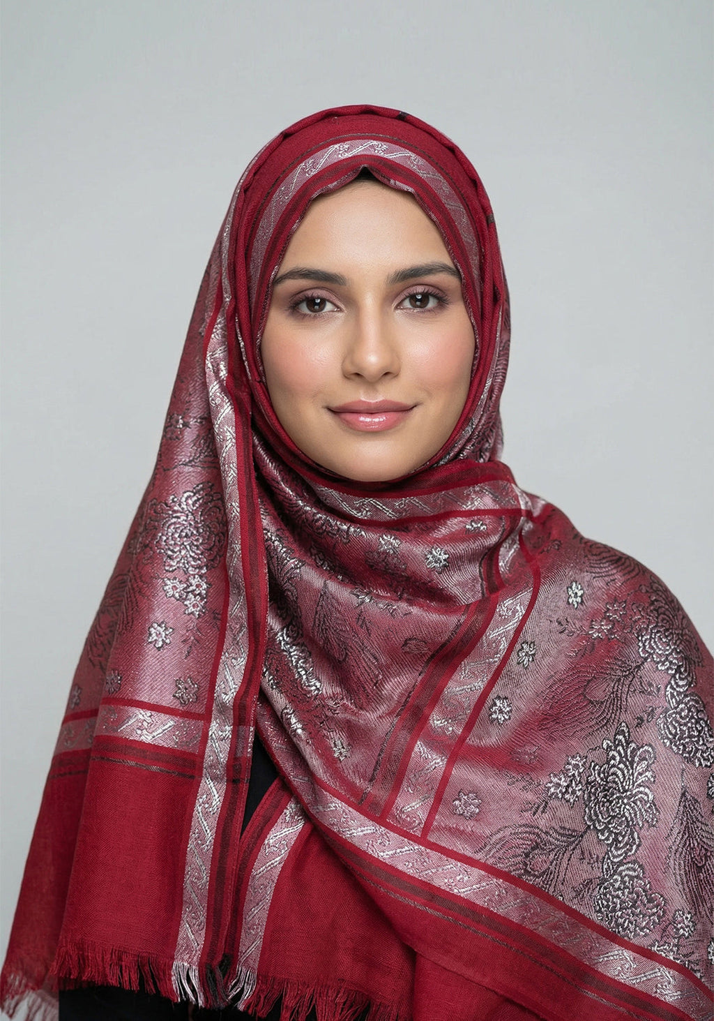 Maham Lawn Hijab - Maroon
