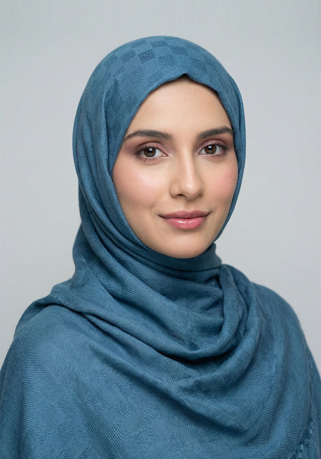 Afareen Cotton Hijab - Metalic Blue
