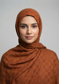 Afareen Cotton Hijab - Redish Brown