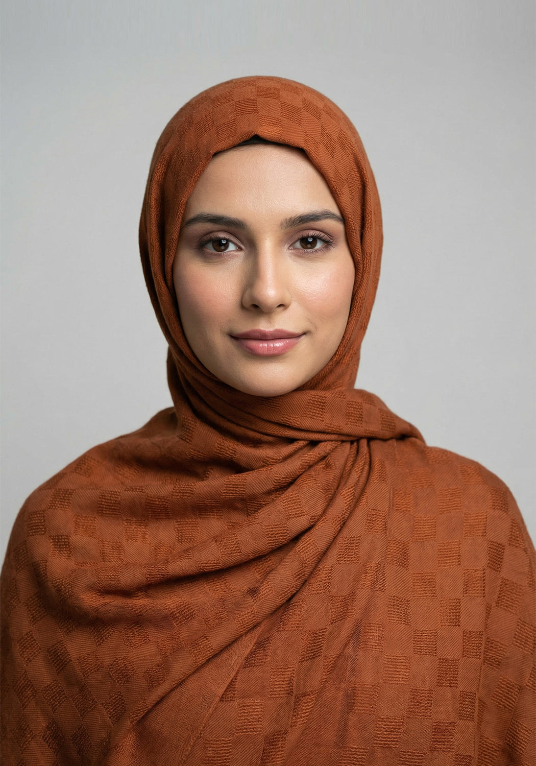 Afareen Cotton Hijab - Redish Brown