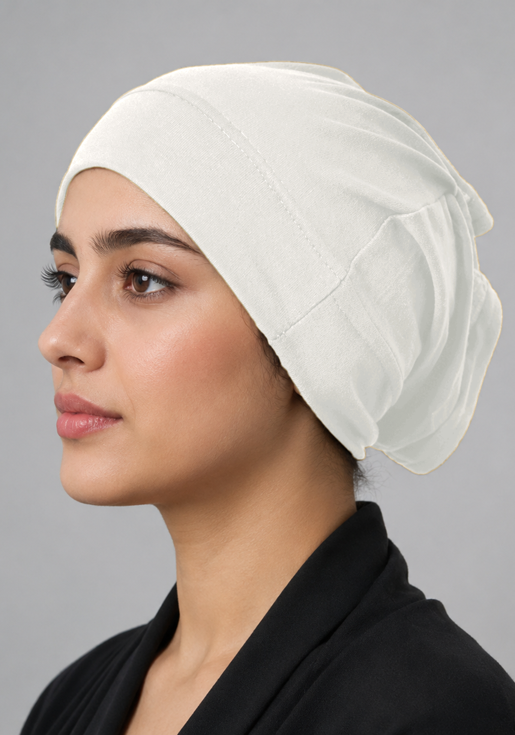 Tube Hijab Cap - White