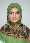 Ashi Cotton Hijab - flat green