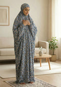 Printed Namaz Chadar - Dark Grey
