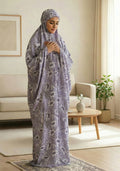 Printed Namaz Chadar - Light Grey