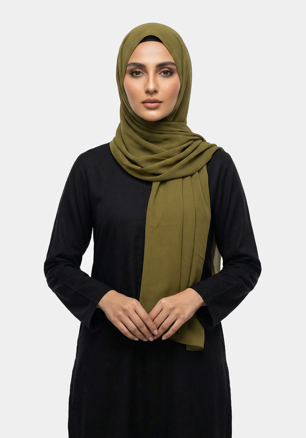 Anahita Chiffon Hijab - Classic Green