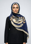 Silk Branded-Navy Blue-Fawn