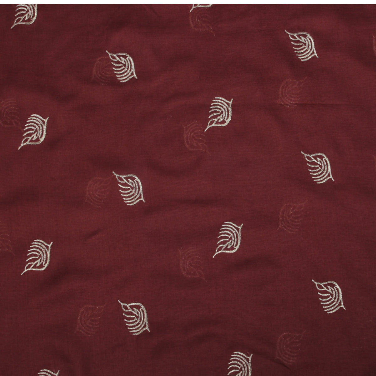 Lawn Embroadry-Maroon