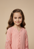 Floral Pink Kids Abaya