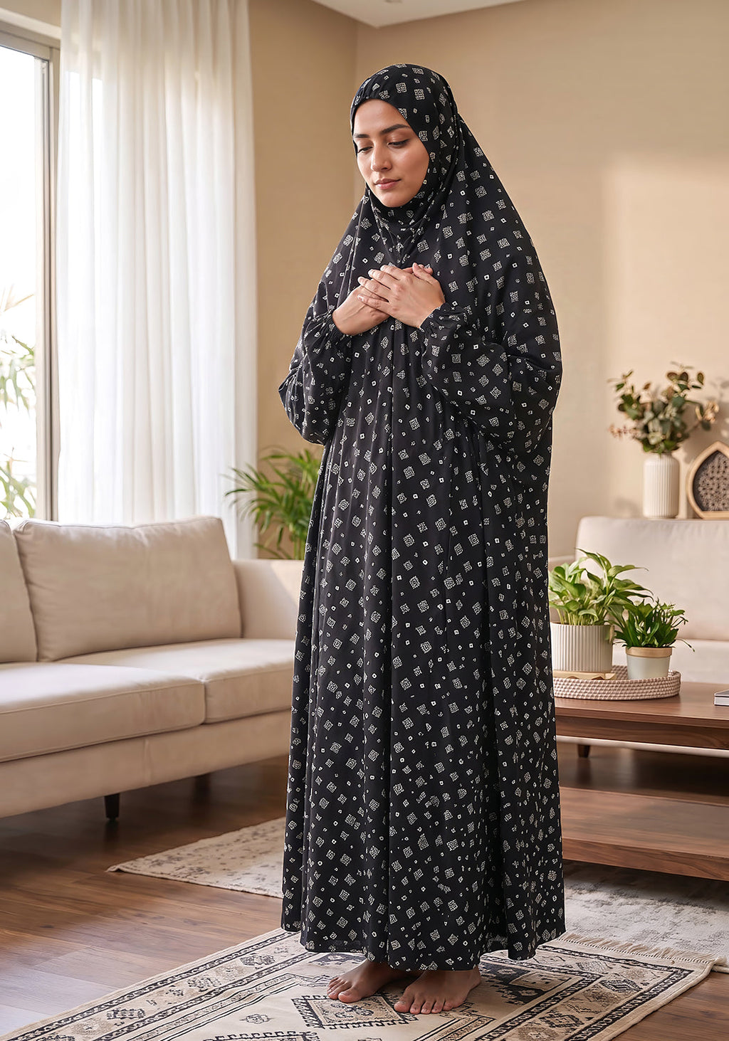 Black Namaz Chadar Design 2